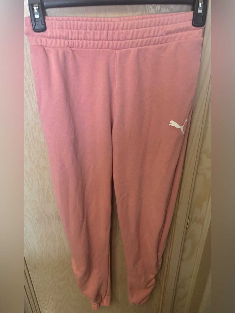 Puma‎ Women Sweatpant Joggers Small Elastic Waist Ruched Leg Pockets Gym Athlete